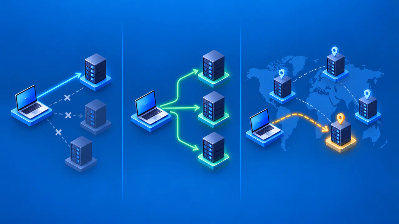 Unicast vs Multicast vs Anycast